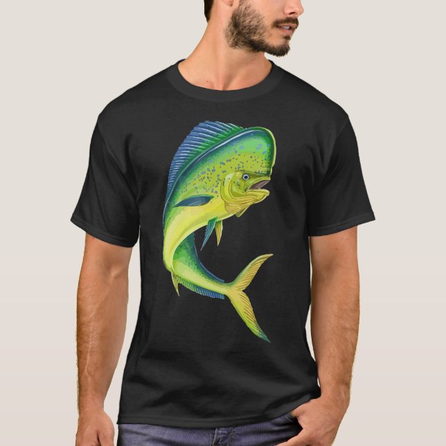 Camiseta Amante da pesca de Mahi Mahi Mahi (2) (Frente)