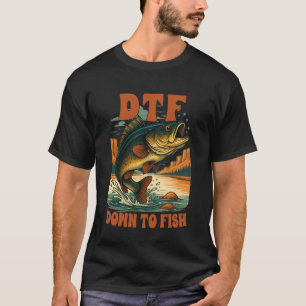Camiseta Amante da Pesca Eu Preferiria Estar Pescando DTF A