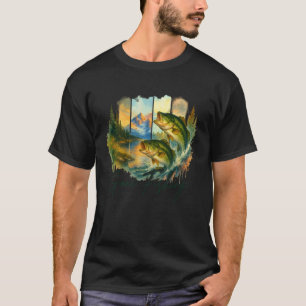 Camiseta Amante da Pesca Eu Preferiria Estar Pescando Vida