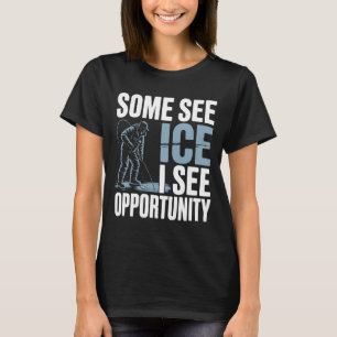 Camiseta Amante da pesca no gelo apanhando peixes pescador