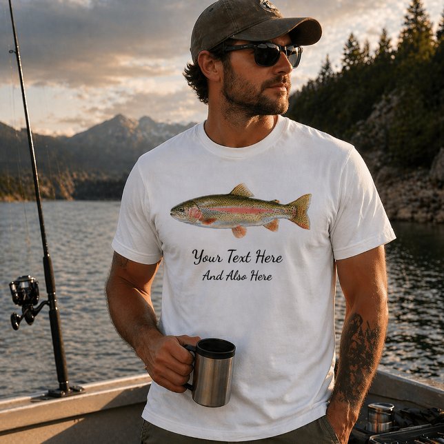 Camiseta Amante da Pesca Personalizado – Design de Pesca de (Criador carregado)