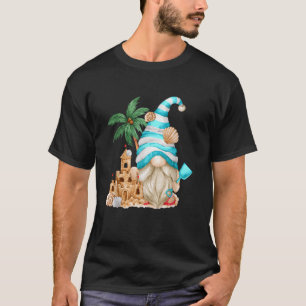 Camiseta Amante da Praia Com Chinelos e Castelo de Areia En