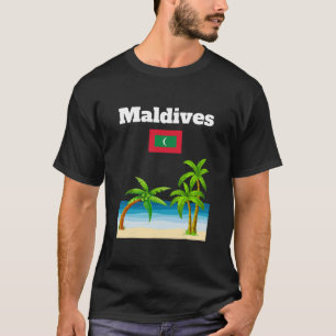 Camiseta Amante da Praia das Maldivas Viagem Souvenir Maldi