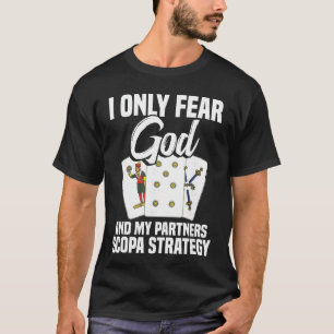 Camiseta Amante da Scopa Jogo de Cartas Italiano Entusiasta