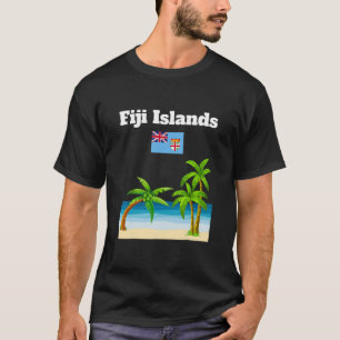 Camiseta Amante das Ilhas Fiji Viagem Suvenir Bandeira Fiji