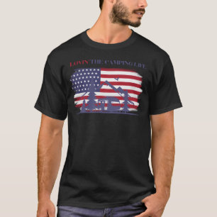 Camiseta Amante de Acampamento Amando a vida de acampamento
