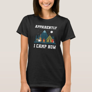 Camiseta Amante de Acampamento, Aparentemente Eu Acampo Ago