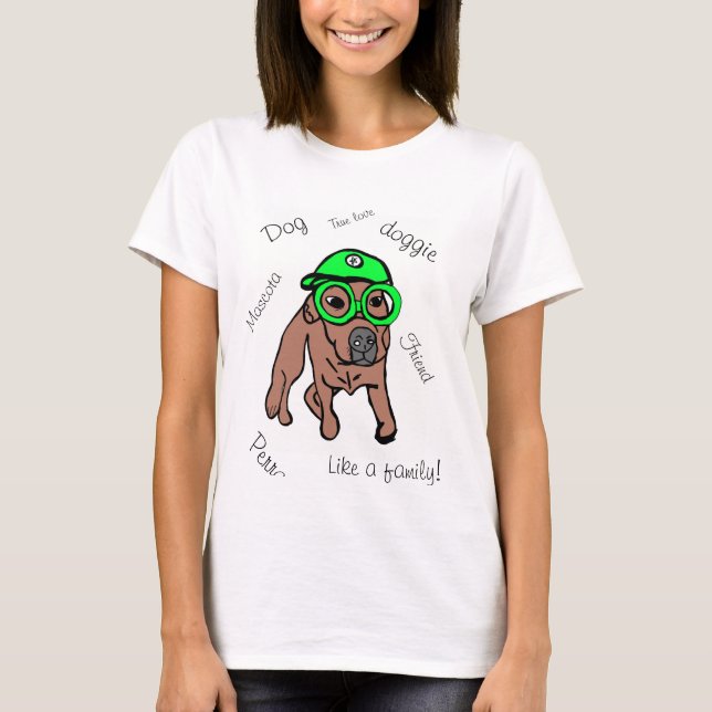 Camiseta amante de animais, cachorro (Frente)