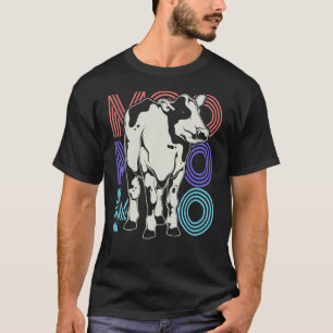 Camiseta Amante de Animais da Fazenda Agricultor Retro Vaca