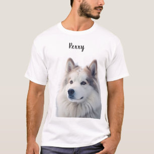 Camiseta Amante de Animais Nome da Foto Personalizado