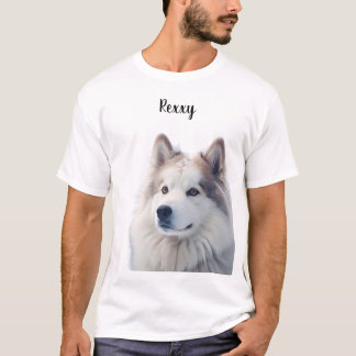 Camiseta Amante de Animais Nome da Foto Personalizado