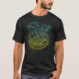 Camiseta Amante de anime de comida japonesa engraçado