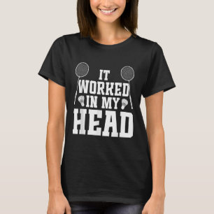 Camiseta Amante de Badminton Shuttle Funcionou Jogador de B