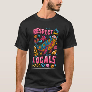 Camiseta Amante de Baleias Respeite os Animais Marinhos Loc