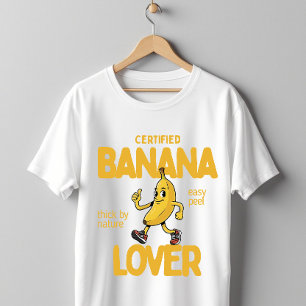 Camiseta Amante de Banana Certificado Piada de Fruta Engraç