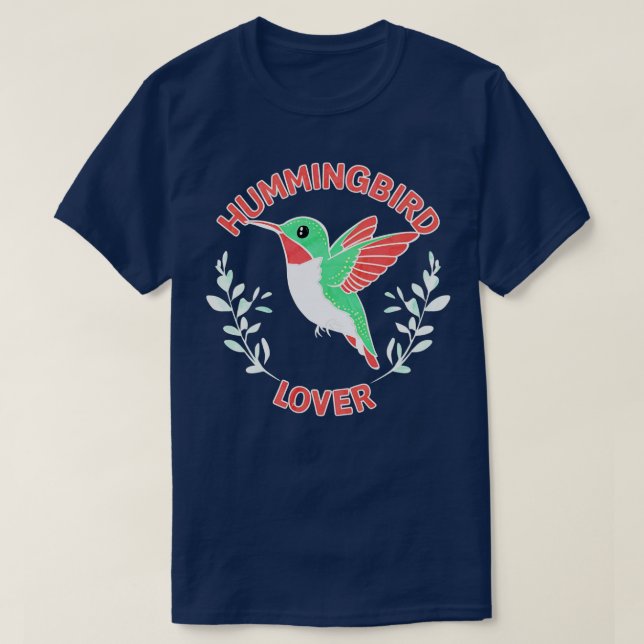 Camiseta amante de beija-flor (Frente do Design)