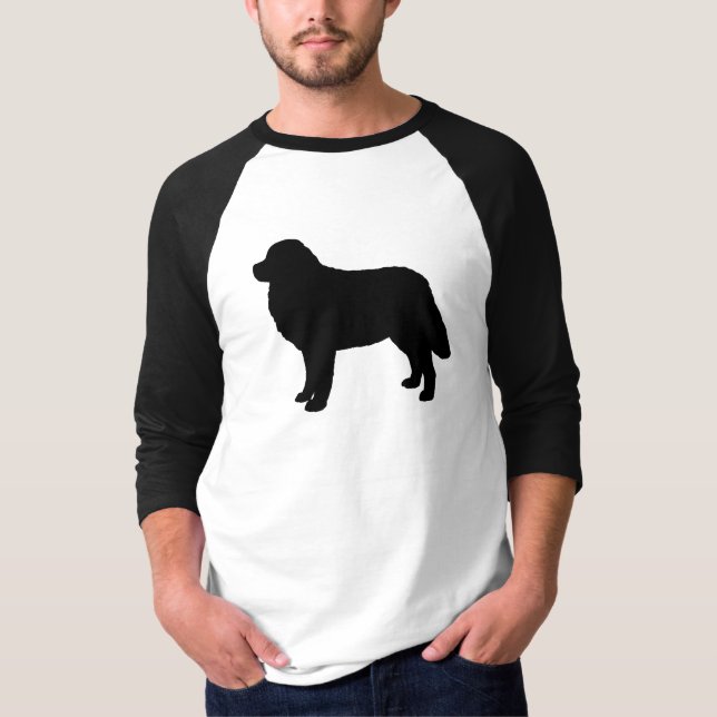 Camiseta Amante de Berner da silhueta do cão de montanha de (Frente)