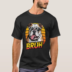 Camiseta Amante de Bulldog Inglês Legal Óculos de Sol Pet C