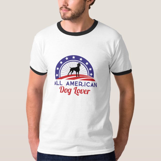 Camiseta amante de cachorro americano (Frente)