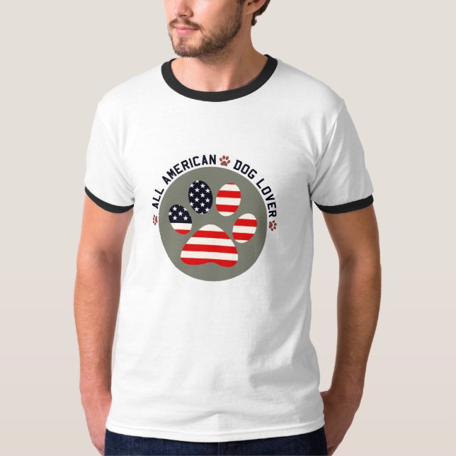 Camiseta amante de cachorro americano (Frente)