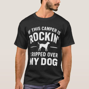 Camiseta Amante de Cachorro Camping Humor Acampando com Don