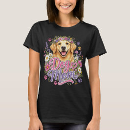 Camiseta Amante de Cachorro Floral Design de Cachorrinho Aq