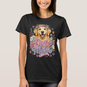 Camiseta Amante de Cachorro Floral Design de Cachorrinho Aq
