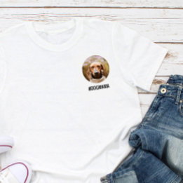 Camiseta Amante de Cachorro Pequeno Círculo de Foto Persona