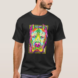 Camiseta Amante de Cachorro Pit Bull Engraçado e Fofo Arte