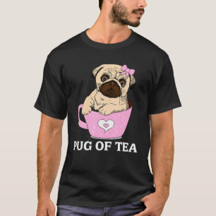 Camiseta Amante de cachorro Pug engraçado e fofo raça de ca