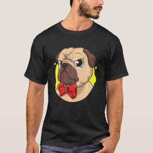 Camiseta Amante de Cachorro Rosto de Cachorro Gravata Borbo