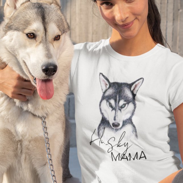 Camiseta Amante de Cães Cachorros Cachorros da Mama rouco (Criador carregado)