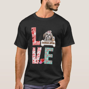 Camiseta Amante de Cães Entusiasta de Lhasa Apso é Amor Lha
