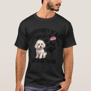 Camiseta Amante de Cães Entusiasta Dono de Cão Mimado Coton