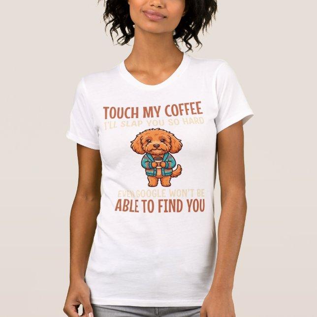 Camiseta Amante de Café Cockapoo Divertido (Frente)