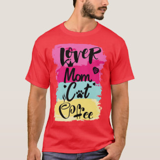 Camiseta Amante de café da mãe de gato19