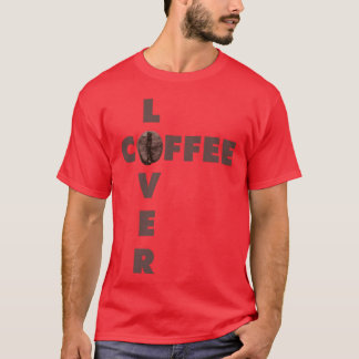 Camiseta Amante de Café Design de Feijão Minimalista engraç