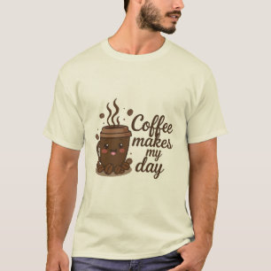 Camiseta Amante de Café Vibrações Aconchegantes