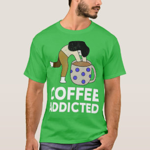 Camiseta amante de café viciado em café