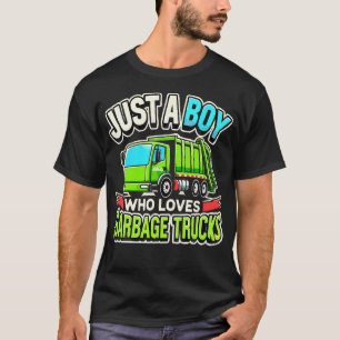 Camiseta Amante de Caminhão de Lixo Apenas um Menino que Am