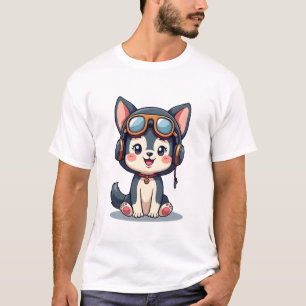 Camiseta Amante de Cão Piloto Husky Malamute