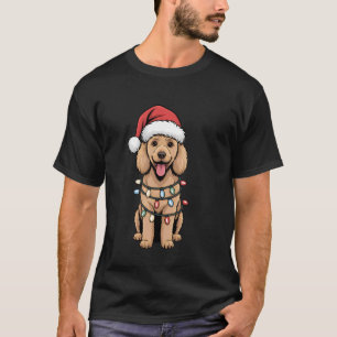 Camiseta Amante de Cão Poodle de Natal Funny Santa Xmas Pet