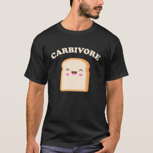 Camiseta Amante de Carboidratos Kawaii Pão Massa Macarrão E
