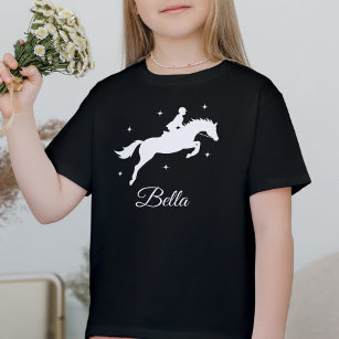 Camiseta Amante de cavalos cavalgando seu próprio nome cria