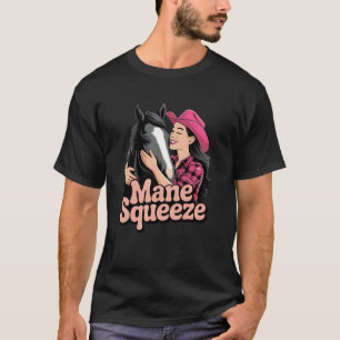 Camiseta Amante de cavalos de Cowgirl passeio a cavalo Ro
