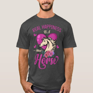 Camiseta Amante de cavalos miniatura dá felicidade Um Mini