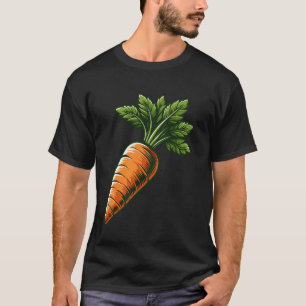 Camiseta Amante de Cenoura Vegetariano Engraçado Vegan
