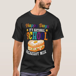 Camiseta Amante de Cereal Dias felizes é a Pausa Escolar Na
