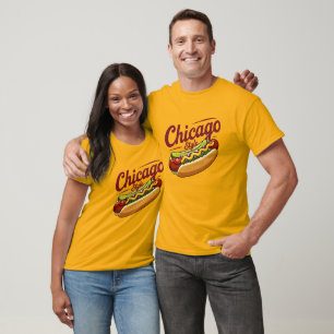 Camiseta Amante de Comida de Cachorro-Quente Clássico de Ch