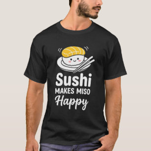 Camiseta amante de comida engraçada Sushi Japonês Faz Miso